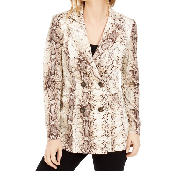 Bar III Jackets & Blazers - NWT BAR III Snakeskin Blazer Size Large